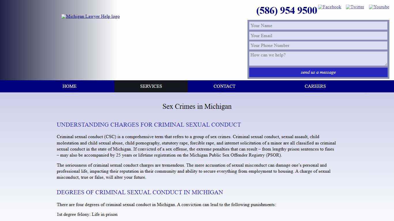 Sex Crimes - Michigan Lawyer Help